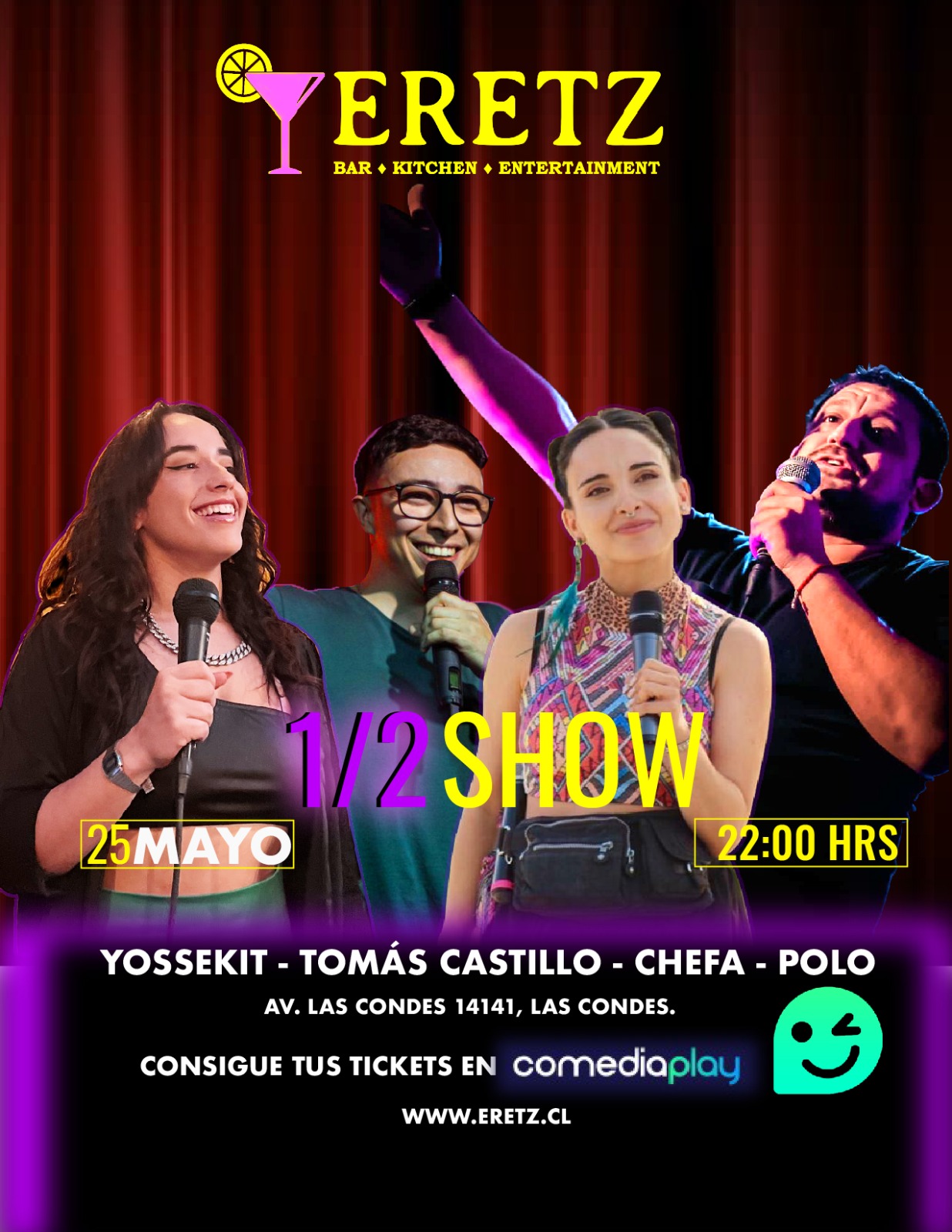 El MEDIO SHOW en Santiago, Jueves 25 de Mayo Comediaplay