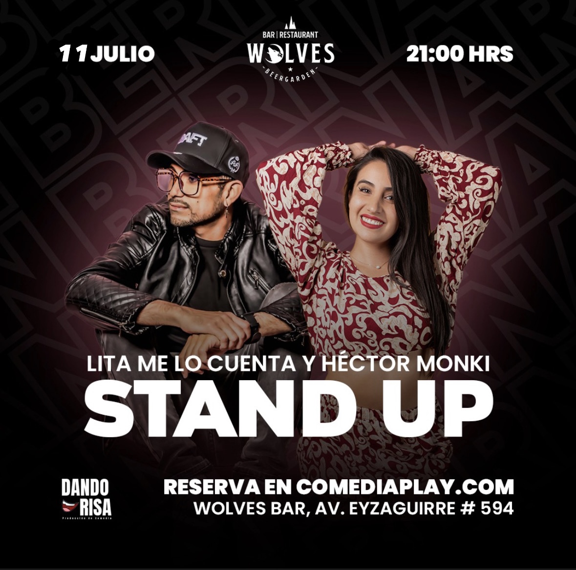 Héctor Monki y Lita me lo Cuenta en San Bernardo, Viernes 11 de Julio