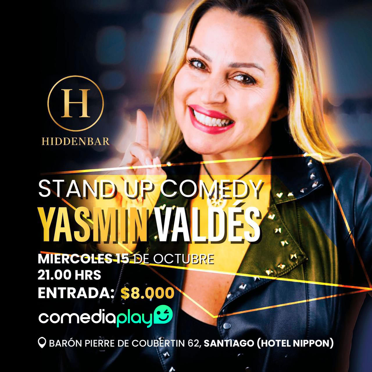 Yasmin Valdés en HiddenBar, Miércoles 15 de Octubre