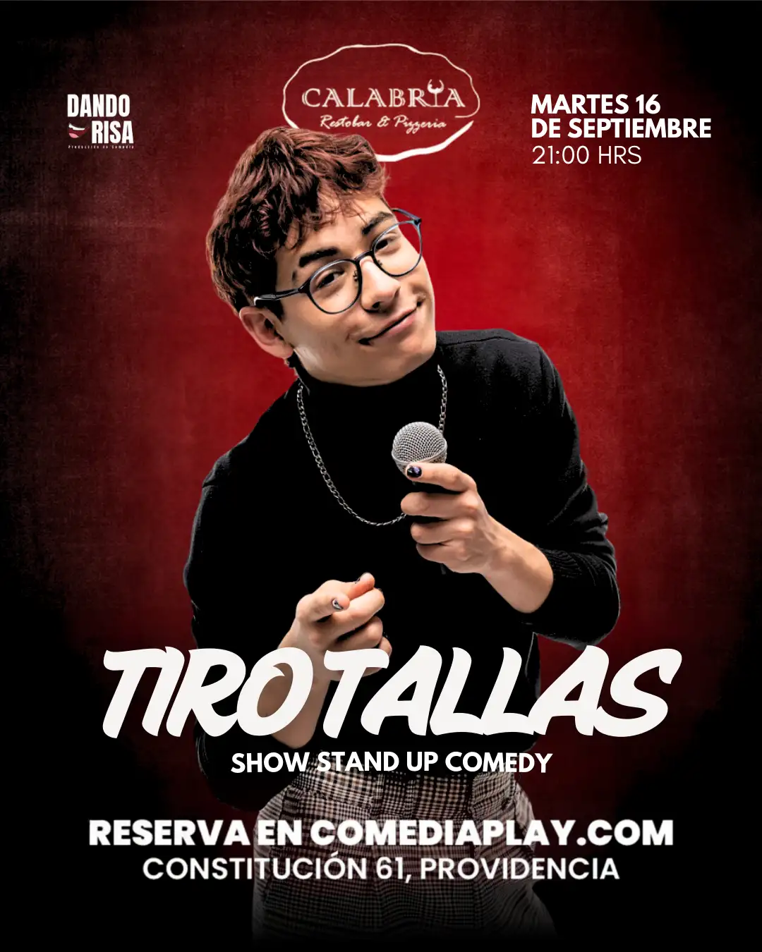 Tiro tallas en Calabria Restobar, Martes 16 de Septiembre