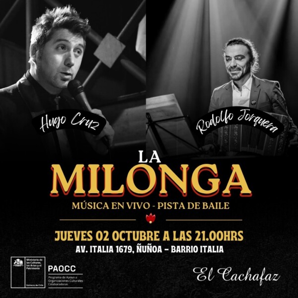 La Milonga – Jue 02 octubre a las 21.00hrs