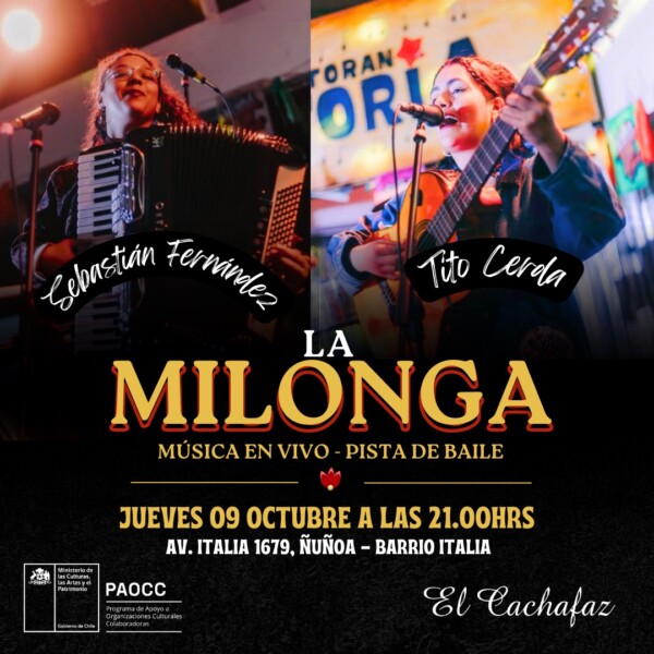 La Milonga – Jue 09 octubre a las 21.00hrs