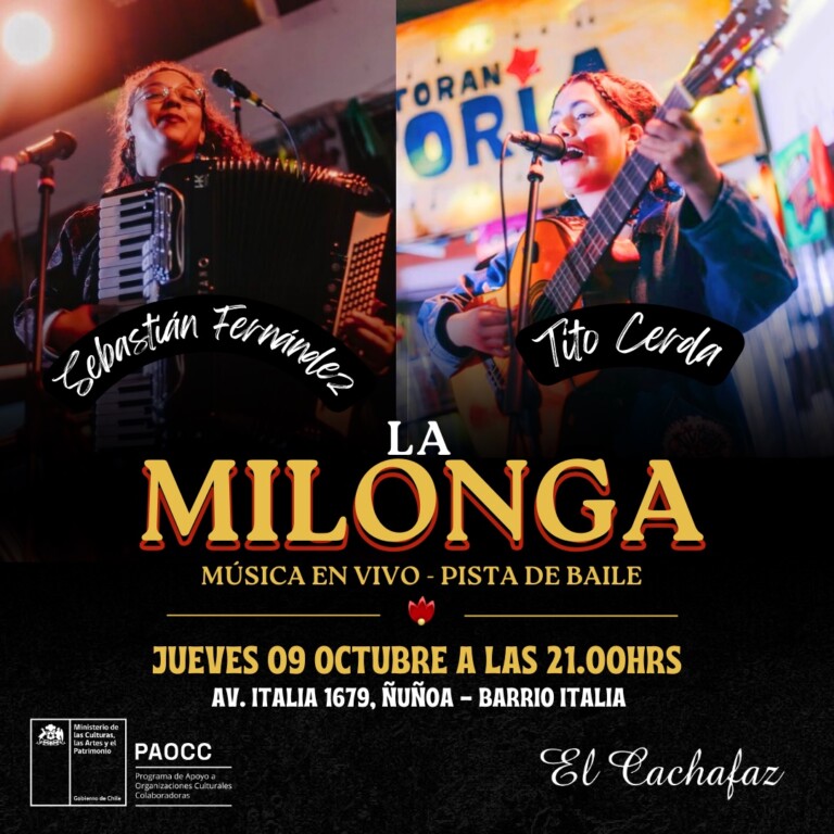 La Milonga – Jue 09 octubre a las 21.00hrs