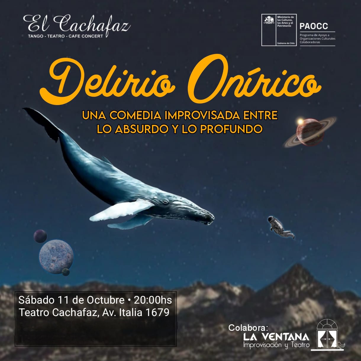 Delirio Onírico – Sáb 11 octubre a las 20.00hrs