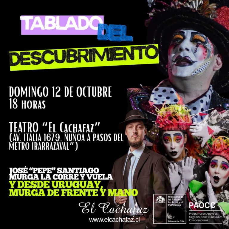 Tablado del Descubrimiento – Dom 12 de octubre a las 18.00hrs