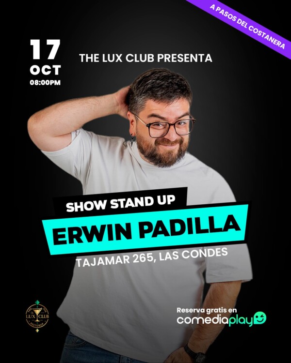 Erwin Padilla en The Lux Club, Viernes 17 de Octubre