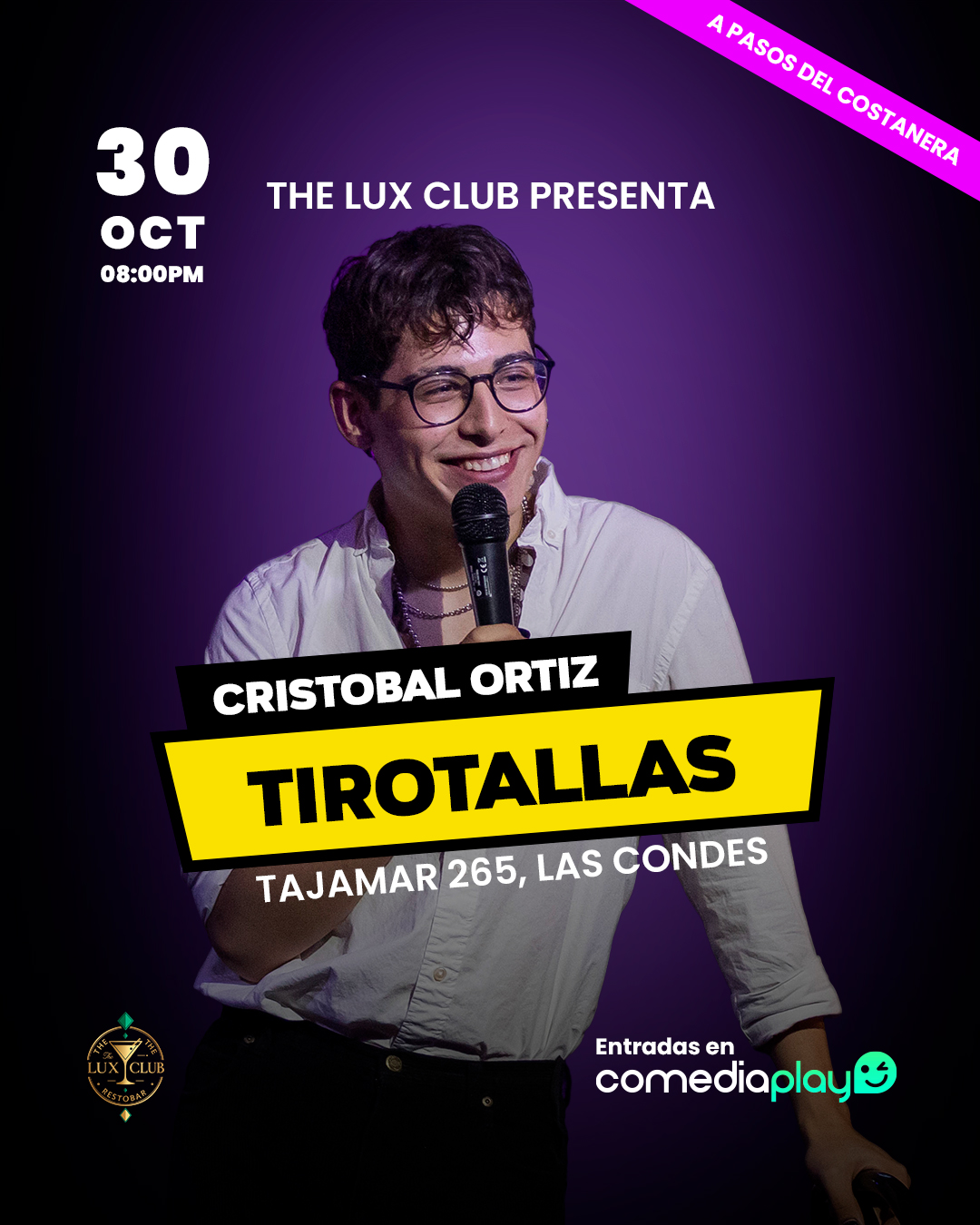 Tirotallas en The Lux Club, Viernes 30 de octubre