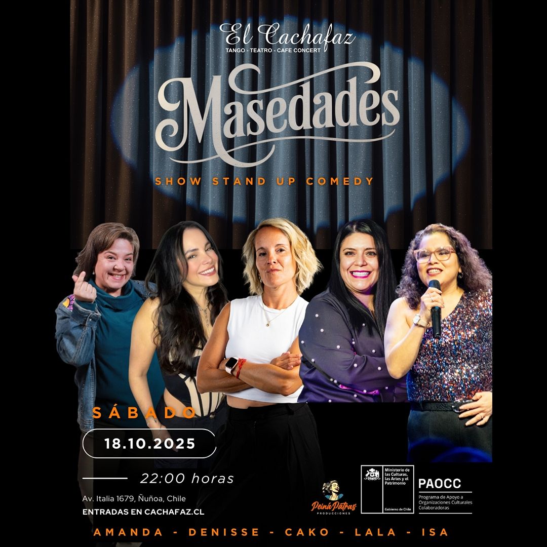 «Masedades»: Stand-up Comedy – Sáb 18 de octubre a las 22.00hrs
