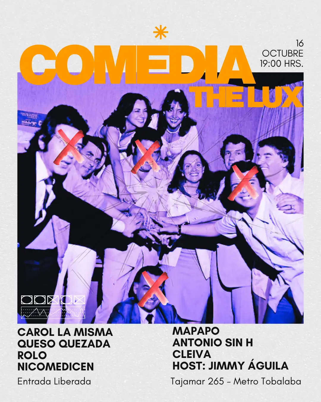 Comedia en The Lux, Jueves 16 Octubre