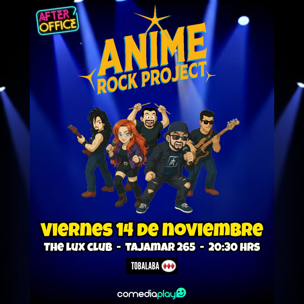 Anime Rock Project en The Lux Club, Viernes 14 de Noviembre