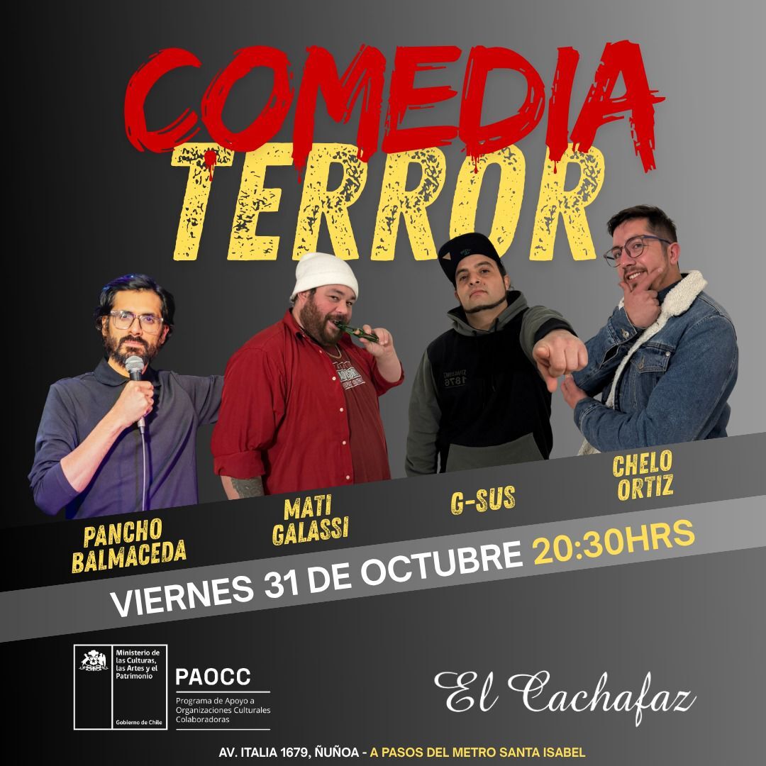 Comedia Terror – Vie 31 octubre a las 20.30hrs