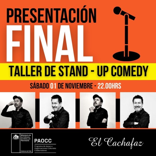 Cierre de Taller de Stand-up Comedy – Sáb 01 noviembre a las 22.00hrs