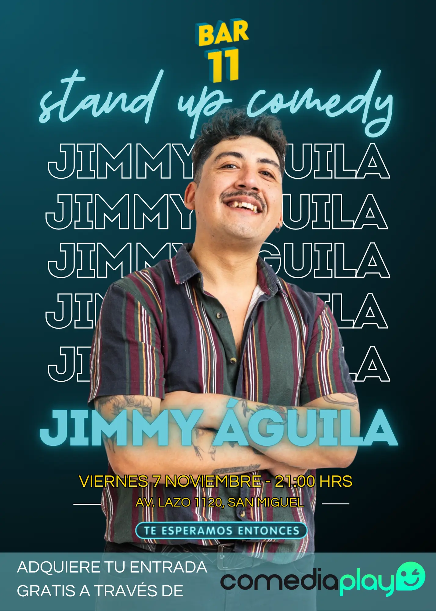 Jimmy Águila en Bar 11, Viernes 7 de noviembre