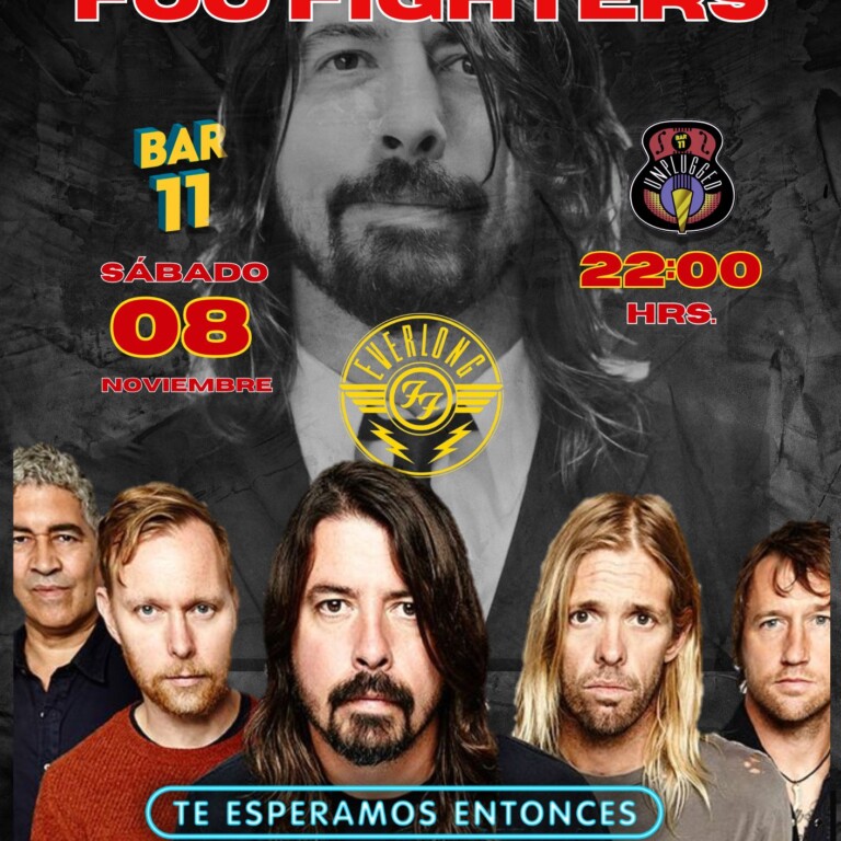 Tributo Foo Figthers Unplugged en Bar 11, Sábado 08 de Octubre