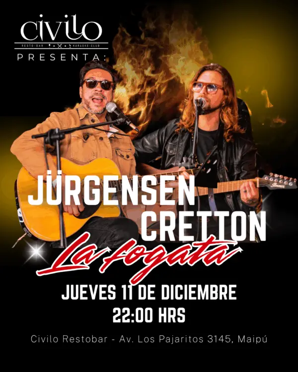 Jhean Phillips Cretton y Mauricio Jürgensen en Civilo Bar, Jueves 11 de diciembre