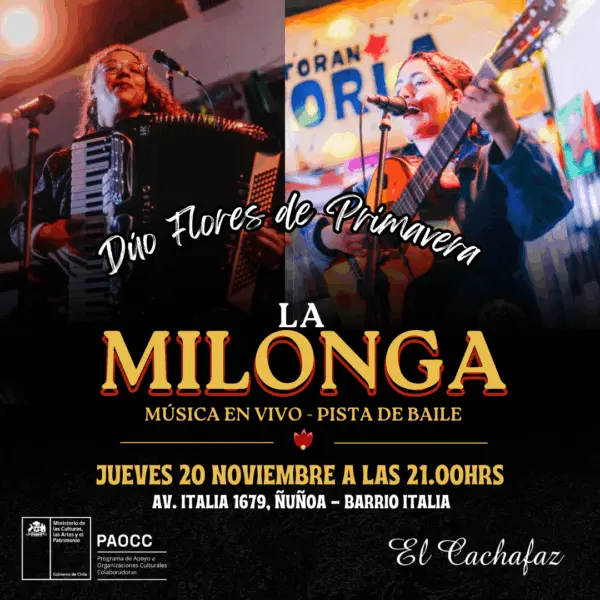 La Milonga – Jue 20 noviembre a las 21.00hrs