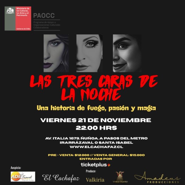 Las tres caras de la noche – Vie 21 noviembre a las 22.00hrs