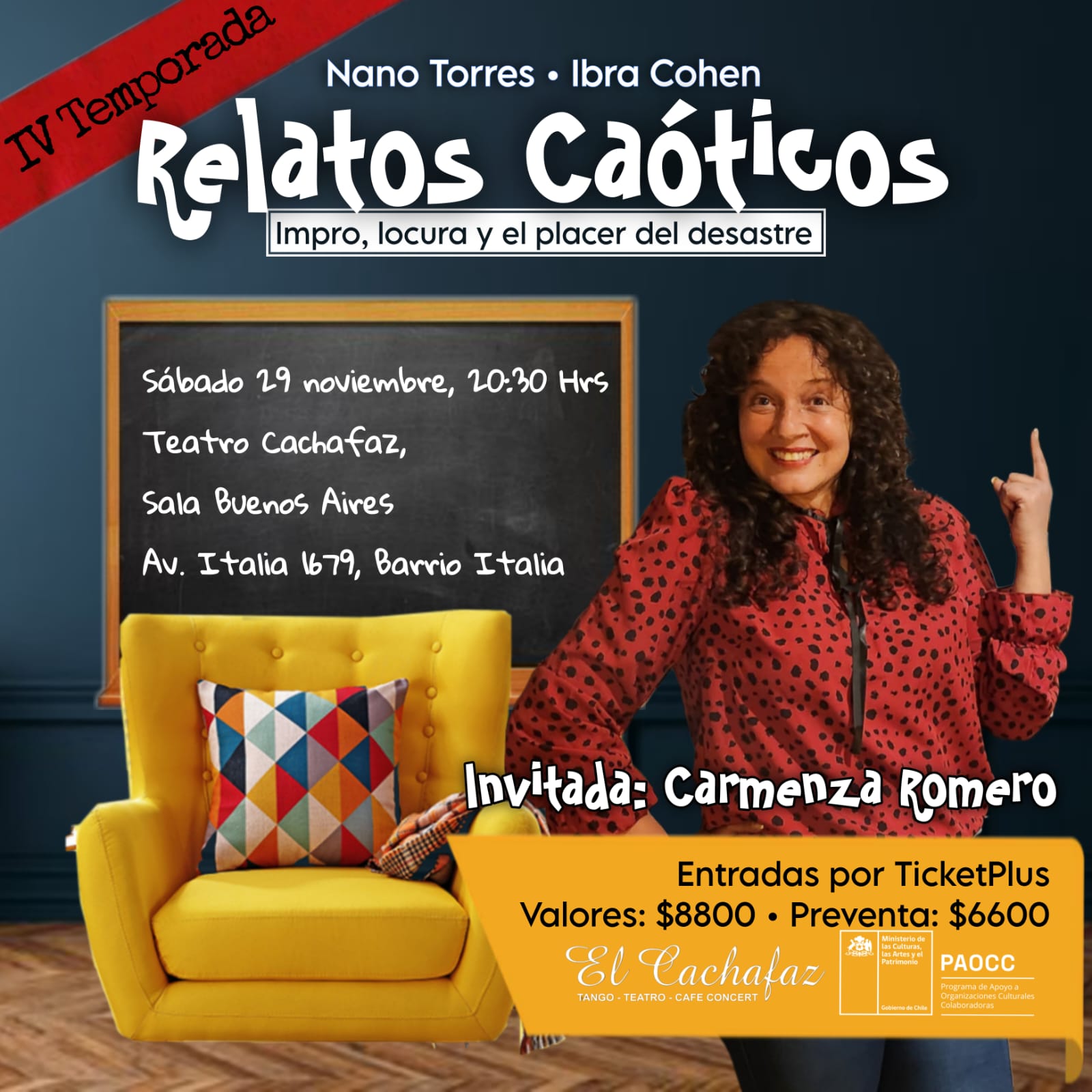 Relatos Caóticos – Sáb 29 noviembre a las 20.30hrs