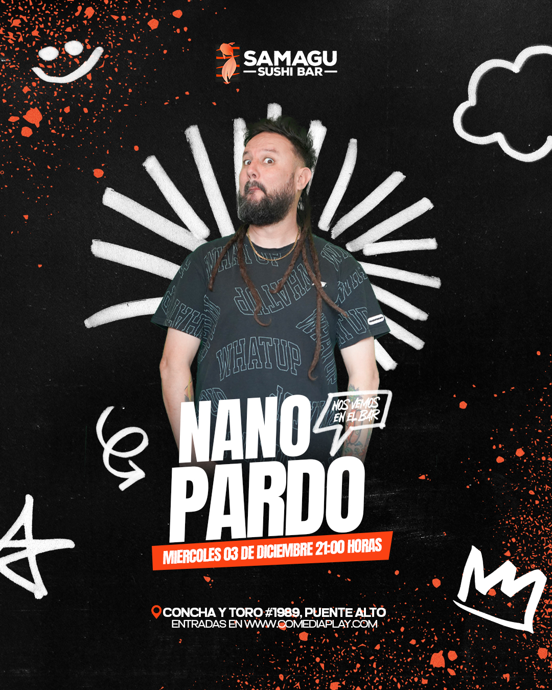 Nano Pardo en Samagu, Miércoles 3 de Diciembre