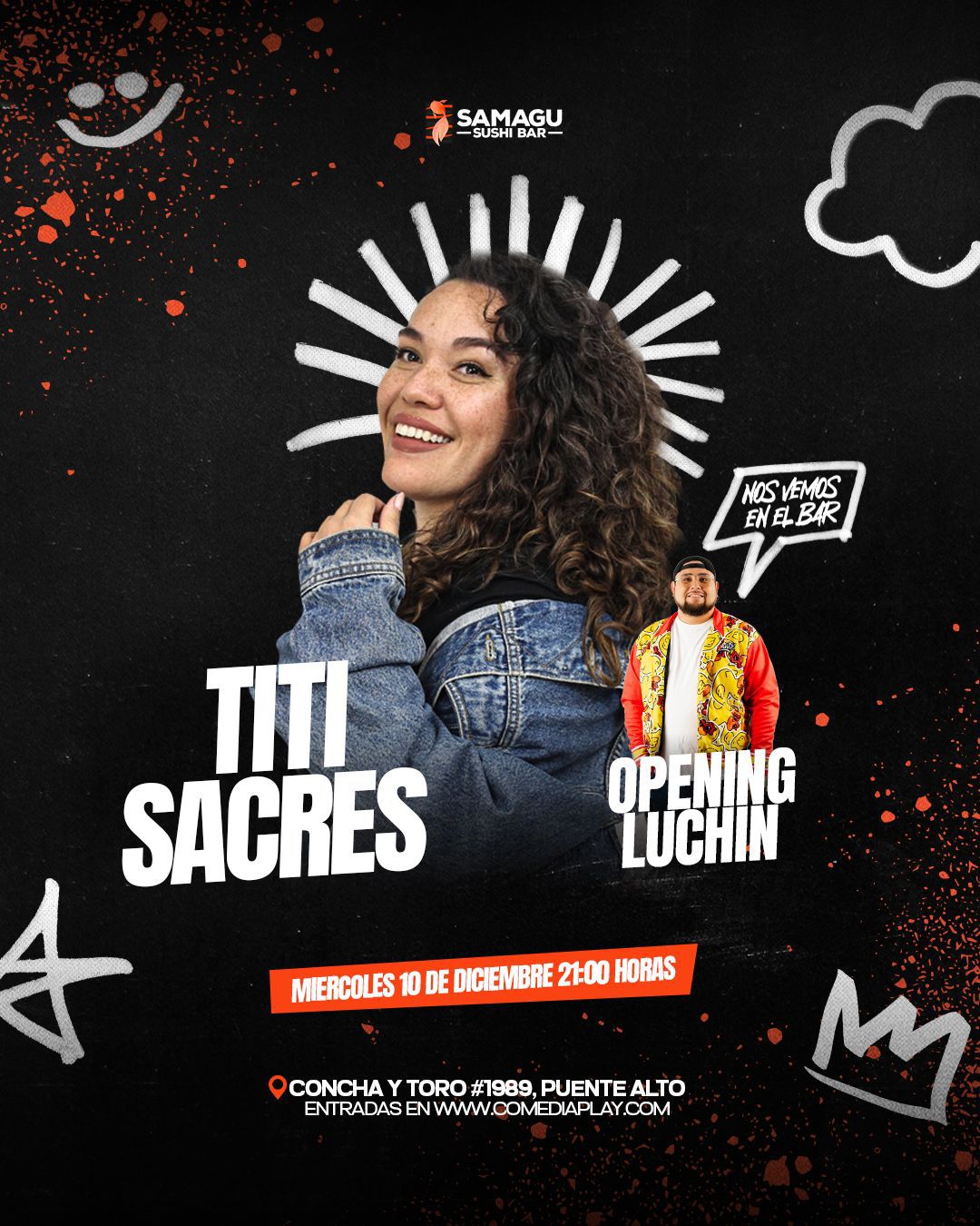 Titi Sacres en Samagu, Miércoles 10 de Diciembre