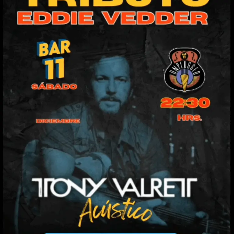 Tributo Eddie Veder en Bar 11, Sábado 13 de Diciembre