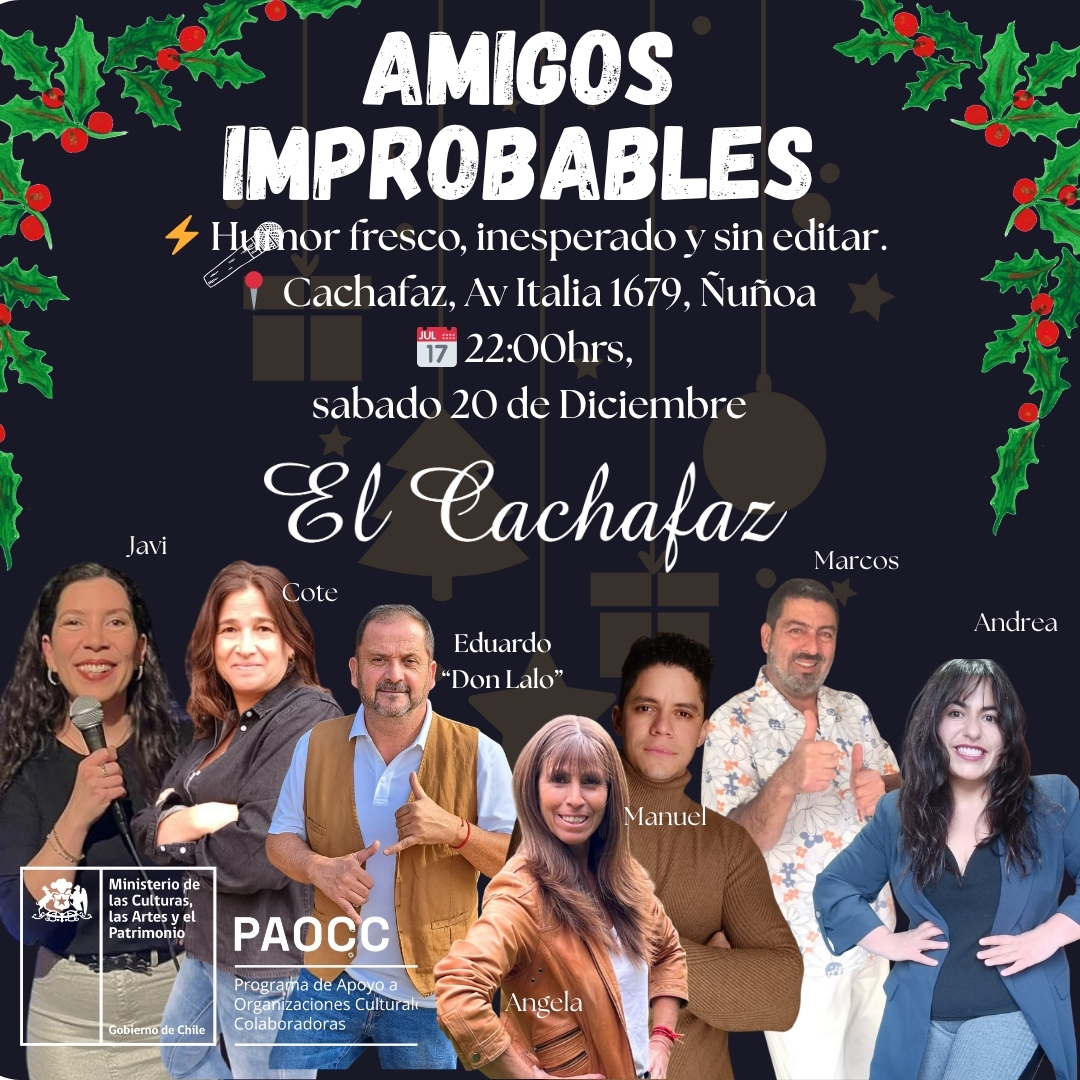 Amigos Improbables: Show de stand-up – Sáb 20 diciembre a las 22.00hrs