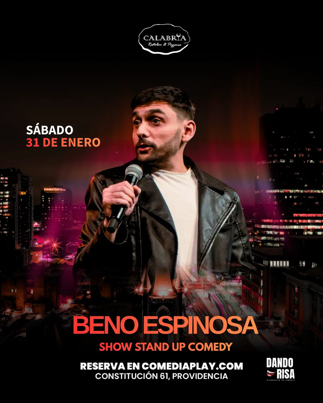 Beno Espinosa en Calabria, Sábado 31 de Enero