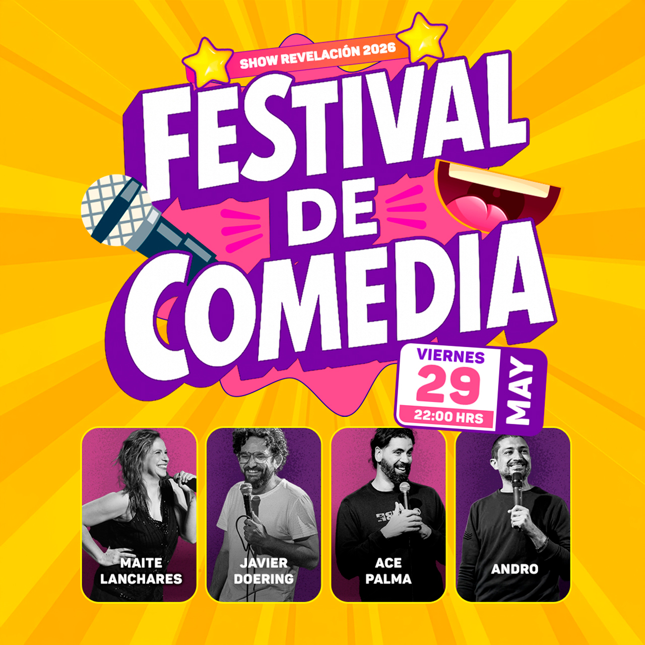 Festival de Comedia, Viernes 29 de mayo