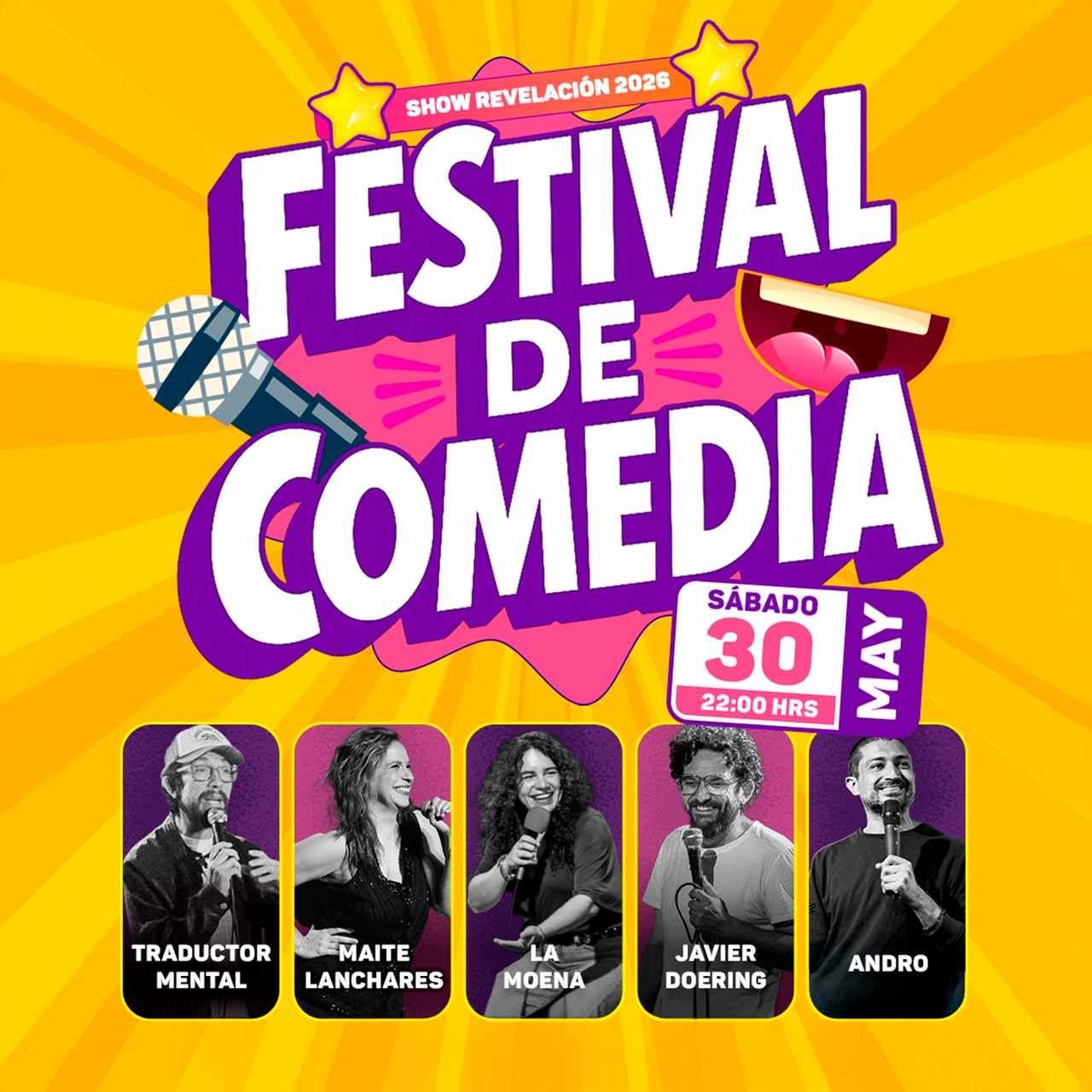 Festival de Comedia, Sábado 30 de mayo