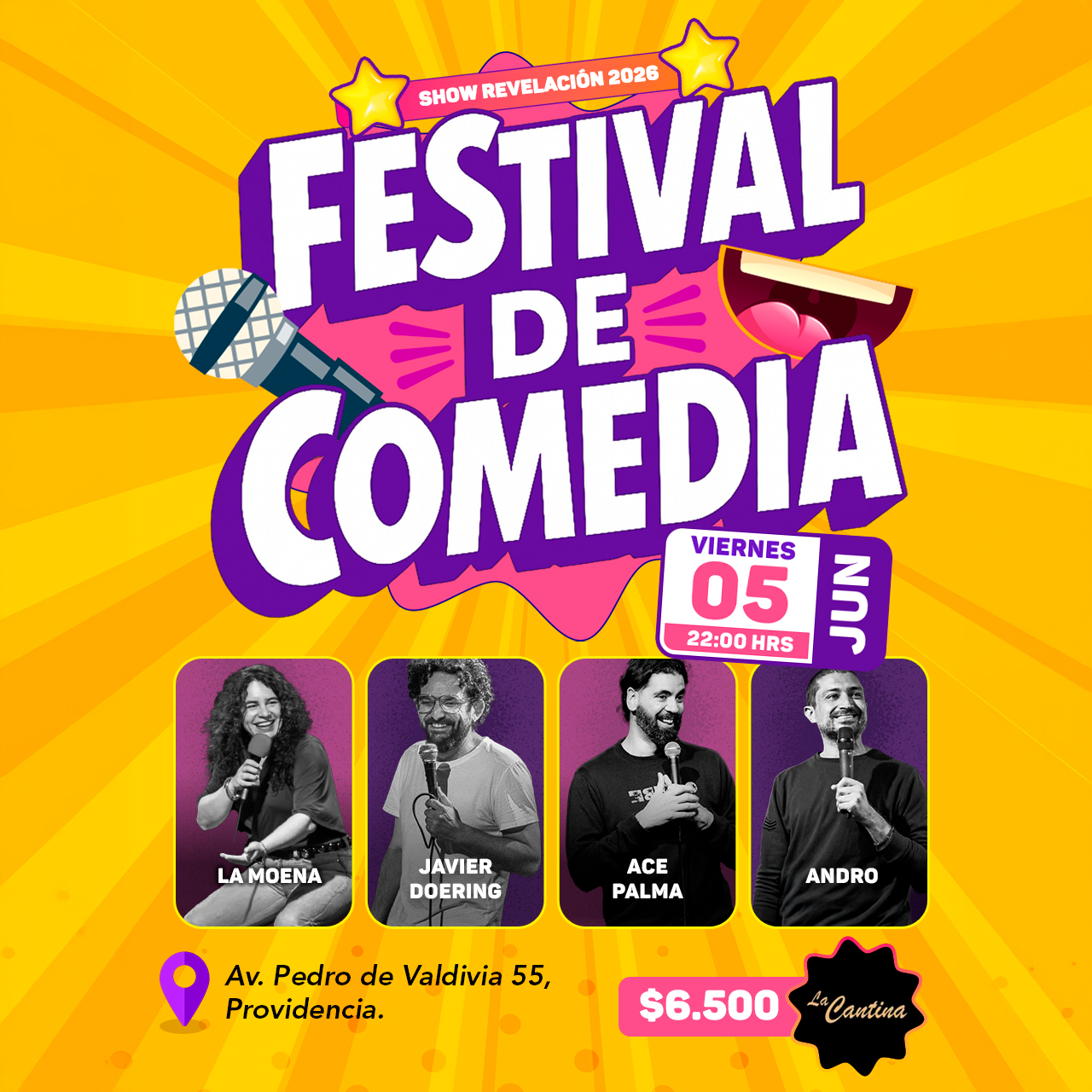 Festival de Comedia, Viernes 5 de junio