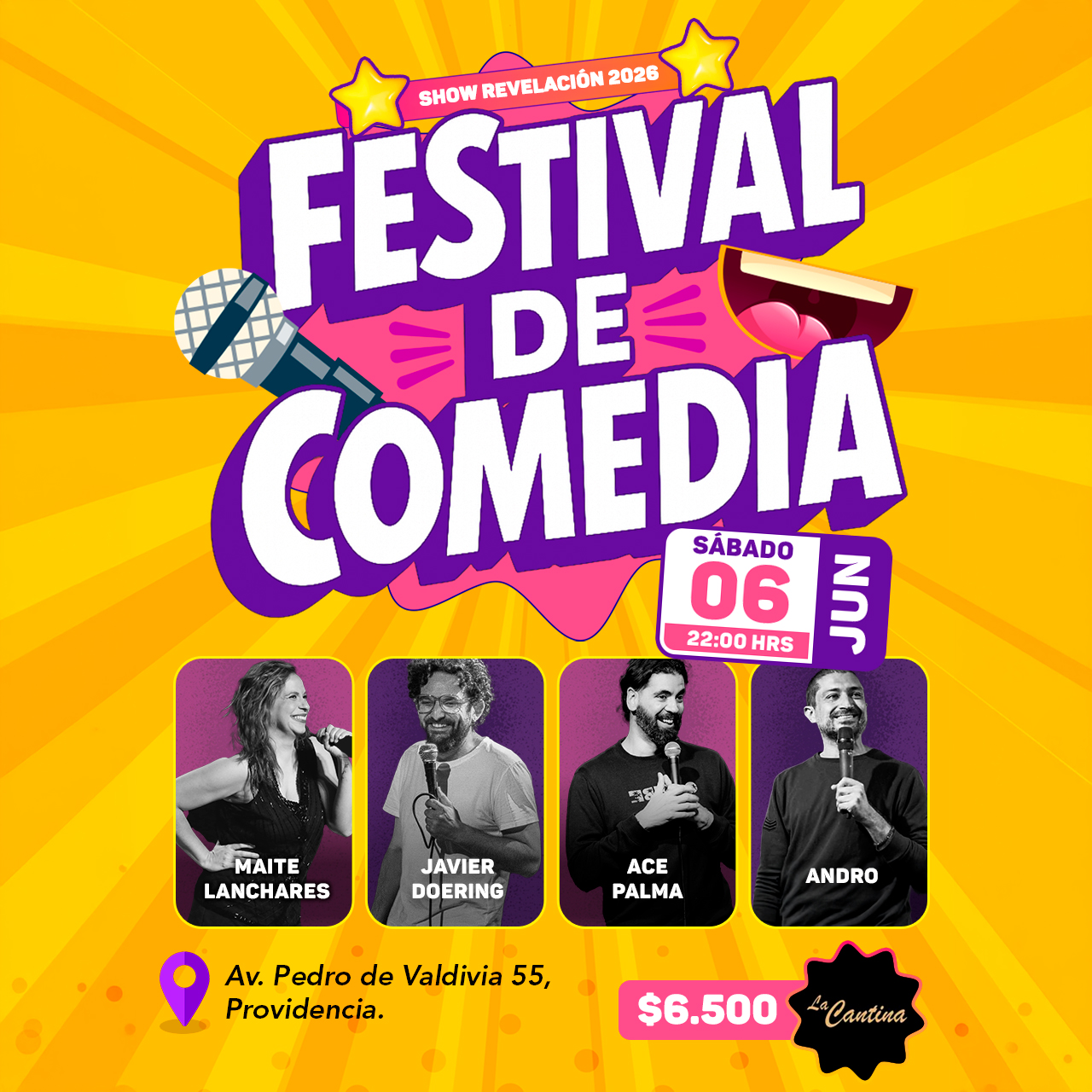 Festival de Comedia, Sábado 6 de junio