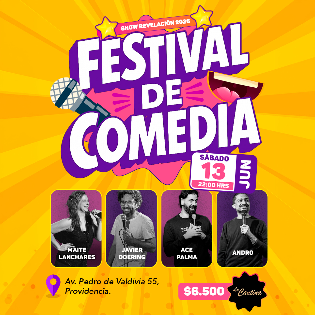 Festival de Comedia, Sábado 13 de junio